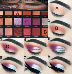 Matte Make Up, Huda Beauty Eyeshadow, Make Up Designs, Makeup Ojos, Date Night Makeup, Eye Makeup Steps, Pinterest Makeup, Makeup For Teens