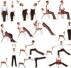 an image of a man doing exercises on his legs in different positions and postures