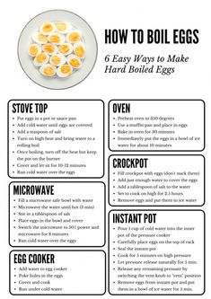 how to boil eggs in an egg cooker info sheet with instructions on how to make hard boiled eggs