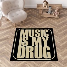 Music Lover Rug, Music Themed Rug, Music Quotes, Area Carpet, Square Rug PLEASE READ! We use state-of-the-art printing machines to print different designs on our products, which have a white surface in their raw state. We have three different types of rugs and carpets: Fabric Surface, Solid Surface, and Plush Surface. Our printing inks are hypoallergenic. Fabric Surface: It has a smooth fabric surface. Suitable for colorful designs, it is also a comfortable product. Solid Surface: Generally has a firm structure. Its surface is smooth and velvety. The base is made of cotton. It is a very durable product. Plush Surface: The softest rug among our products. It has a 1.5mm velvety texture, making it very comfortable. It has a non-slip base. *You can see product details and differences from the Music Small Rug, Plush Rug, Square Rug, Music Themed, Printing Ink, Area Carpet, Types Of Rugs, Soft Rug, Music Lover