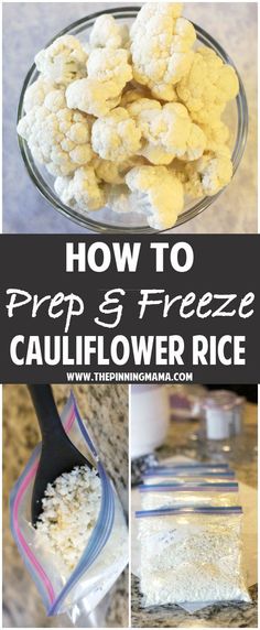 how to prep and freeze cauliflower rice