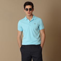 The soft cotton polo shirt gives a freshness to the body with its light and breathable fabric. We offer you the polo shirt, which is colored with piece dyeing, in different color options. You can easily combine the polo shirt with the embroidery logo with your summer trousers and shorts. Plain Polo T Shirt is a product that can be preferred by men of all ages with its minimalist style. Embroidery Pique Cotton Polo Shirt that can be used easily in spring and summer is one of the best choices to g Cotton Polo Shirt With Collared Neckline, Solid Cotton Short Sleeve Polo Shirt, Summer Trousers, Unique Embroidery, Knit Men, Polo T Shirt, Collar Tshirt, Mens Vintage, Polo Neck