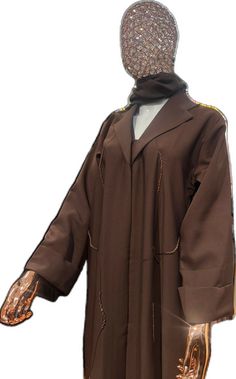 Coat Abaya, Coat Style, Streetwear Shop, Scarf Sale, Abaya Dress, Mocha Brown, Brown Coat, Vest Shirt, Luxury Dress