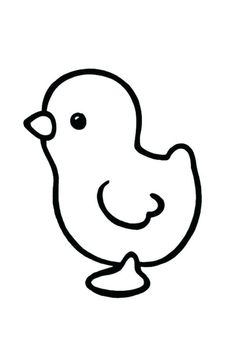 a black and white drawing of a bird with a smile on it's face