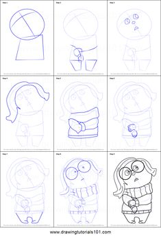 how to draw cartoon characters for children and adults with easy step - by - step instructions