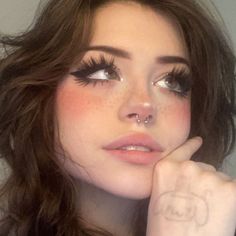 Orr Piercing, E Girl Makeup, Egirl Makeup, Maquillage On Fleek, Indie Makeup, Swag Makeup, Smink Inspiration, Alternative Makeup, Makijaż Smokey Eye