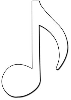 a black and white photo of a musical note