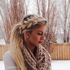 Braids Hair : Photo Cute Ponytail Hairstyles, Cute Ponytails, 2015 Hairstyles, Dutch Braid, Long Blonde, Long Blonde Hair, Winter Hairstyles, Hair Long