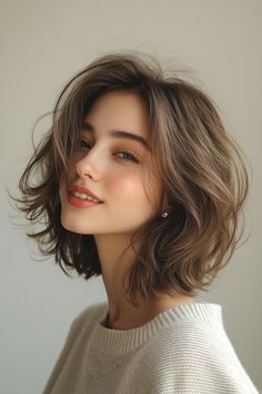 21. Wispy Choppy Bob with Pearl Highlights (Choppy Bob Hairstyles) - Choppy Bob Hairstyles Wispy Bob, Pearl Highlights, Short Choppy Bobs, Short Layered Bob Hairstyles, Blonde Tips, Tousled Bob, Blonde Streaks, Layered Bob Short, Choppy Layers