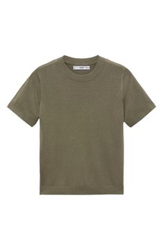 This lightweight, fine-gauge sweater pulls together so many looks you'll wonder how you got by without it. Crewneck Short sleeves 84% viscose, 16% polyamide Hand wash, line dry Imported Sweater Nordstrom, Mango Shorts, Leopard Print Outfits, Short Sleeve Sweater, Nordstrom Store, Short Sleeved Sweaters, Fabric Gifts, Free Fabric, Khaki Green