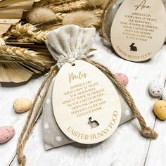 personalised wooden easter egg decoration with message