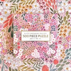 an image of a puzzle with flowers on it