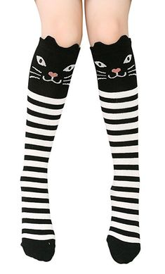 PRICES MAY VARY. MATERIAL:85% cotton+15% spandex,high quality and good stretch,soft and breathable;Package:as picture shows FASHION DESIGN: - Adorable cartoon pattern(Bear Cat Fox) girls knee high socks warm with fashional look SIZE - Knee hith sock length 15.74-16.53 inch,suggested for 3-12 years old girls;These socks are OVER CALF or OVER KNEE depends on your girls leg length EASY TO MATCH:Great to match with a cute dress and in boot,warm and soft,right for spring fall winter A NICE GIFT IDEA: Girls Knee High Socks, Hand Socks, Animal Socks, Bear Cat, Animal Bear, Fox Girl, Striped Cat, Cat Socks, Sock Animals