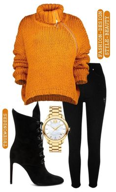 Orange Outfits For Black Women, Orange Black Outfit, Night Out Outfit Clubwear Winter, Black And Orange Outfit, Orange And Black Outfit, Orange Outfit Ideas, Vibrant Outfits, Looks Pinterest, Winter Outfit Ideas