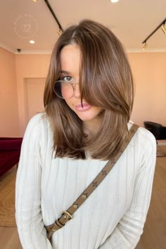 Chocolate Brown Hair Bob, Long Bob Blowout, Brown Hair Long Bob, Hair Appointment, Cut Her Hair, Haircuts Straight Hair, Haircuts For Medium Hair, Long Bob Hairstyles