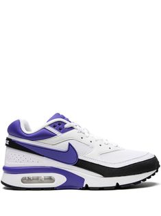 white/purple/black leather signature Swoosh logo detail round toe front lace-up fastening logo-embossed tongue branded insole rubber sole with Max Air cushioning These styles are supplied by a premium sneaker marketplace. Stocking only the most sought-after footwear, they source and curate some of the most hard to find sneakers from around the world. Nike Airmax Excee, Nike Air Max Bw, Persian Violet, Balenciaga Track, Graffiti Drawing, Swoosh Logo, Swag Shoes, Espadrille Shoes, Ballet Flat Shoes