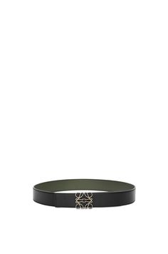 Find LOEWE Luxury Reversible Anagram Belt In Smooth Calfskin on Editorialist. Reversible belt in smooth calfskin with an Anagram buckle. *4cm wide *Five holes regulation Loewe Men, Reversible Belt, Bottle Green, Calf Skin, Buckle, Luxury Fashion, Green, Black