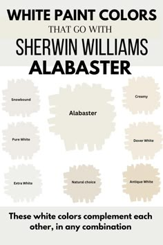 white paint colors that go with sheryln williams's alphabet