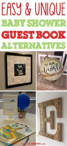 the easy and unique baby shower guest book alternatives are great for any child's room