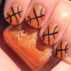 Nails Basketball, Kids Nail Designs, March Nails, Basketball Tricks, Ball Hairstyles