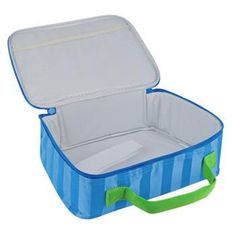 "Who said that school can't be as fun as summer? Our Newest design in Classic Lunch boxes combines summer fun and school smarts. This fun Shark lunch box in a vibrant multi-colors of Green and Blue and is fully insulated with a Velcro strap inside to hold your drink. Inner mesh pockets help to secure small snacks or utensils along with a front zipper pouch. It is also a perfect combination to our Personalized Shark Sidekick Backpack. Our lunch box measures approx. 10\" x 7.5\" x 3\" and includes Multicolor Rectangular Lunch Box For Playtime, Blue Rectangular Lunch Box, Playful Blue Lunch Box For Daycare, Blue Rectangular Lunch Box For Back To School, Multicolor Rectangular Lunch Box For Daycare, Multicolor Lunch Box For End Of School Year, Preschool Lunch Box, Unicorn Lunch Box, Shark Design