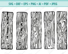 wood planks clipart set