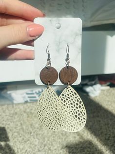 Boho stainless steel Everyday Brown Metal Jewelry, Trendy Hypoallergenic Brown Jewelry, Trendy Brown Hypoallergenic Jewelry, Elegant Brown Stainless Steel Jewelry, Modern Brown Nickel-free Jewelry, White Leather Earrings As A Gift, White Leather Earrings Gift, White Leather Earrings For Gift, Bohemian Bone-colored Earrings