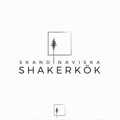 the logo for skaanda navska shaker kok is shown in black and white