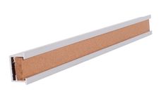 an aluminum and cork door seal on a white background