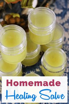 This healing salve is so easy to make and great for small cuts, scrapes, and scratches! It uses a combo of essential oils and herbs to promote healing and soothe sore skin. Warming Salve Recipe, Homemade Healing Salve, Homemade Salve, Diy Lotions, Healing Salve, Cold Fingers, One Good Thing By Jillee