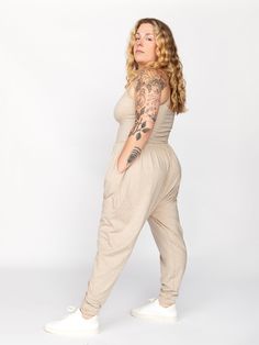 The Plant-Based Bōdhi Jumper is the ultra comfy “do everything” sort of go-to outfit. And, the best part about this minimalist outfit is that it’s made from plants. We use a eucalyptus-based fabric to make this sleek onesie wonder. Our plant-based fabrics support your body and our planet. This half compressive and half flowy fit jumper has been designed to look and feel ideal, no matter what it is you may be doing. Relax, dance, do yoga, walk around town; Do nothing or everything. This jumper wa Fitted Jumper, Do Yoga, Tencel Fabric, Sustainable Products, Work Uniforms, Do Nothing, Leftover Fabric, Women's Activewear, Women Supporting Women