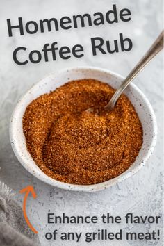 an image of homemade coffee rub in a bowl