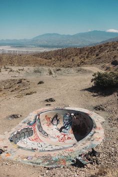 a skateboard ramp in the middle of nowhere