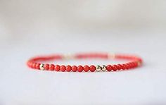 PRICES MAY VARY. World Wide Gems Jewelry Authentic Italian Coral | Mediterranean Sea Red Coral 3mm | Genuine red coral 3mm | Beaded red coral bracelet | Natural Coral Gemstones, while rare to find, are beautiful to wear! Shop gemstone jewellery online only at WORLD WIDE GEMS! Our gemstone jewellery is handcrafted, made of pure, highest quality and clarity of gemstones. Whether you wear your gemstone jewellery with a saree or with a dress, it won’t fail to add elegance to your outfit and look, Bu Red Coral Bracelet, Red Stackable Bracelets With Round Beads, Dainty Red Beaded Bracelets For Everyday, Orange Stackable Jewelry With Round Beads, Minimalist Red Beaded Bracelets For Everyday, Red Minimalist Beaded Bracelets For Everyday, Orange Stackable Round Bead Jewelry, Adjustable Red Coral Beaded Bracelets As Gift, Minimalist Red Beaded Bracelet With Tiny Beads