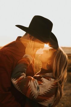 Western engagement photo inspo Western Outfit Couple Photoshoot, Engagement Photo Poses With Cowboy Hat, Yellowstone Inspired Photoshoot, Western Style Couples Photoshoot, Country Western Couple Pictures, Engagement Photos Western Outfit, Western Couple Photoshoot Spring, Western Engagement Photos Ideas