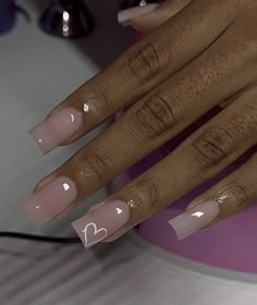 Plain Acrylic Nails, Nails Plain, Acrylic Nails Nude, Nyc Nails, Plain Nails, Acrylic Toe Nails, Nails Coffin Short, Girly Acrylic, French Tip Acrylic Nails