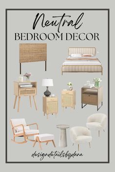 a bedroom with furniture and decor on it