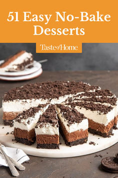 On warm days—or days when you just don't feel like much fuss—no-bake desserts fit the bill. Easy No Bake Desserts, Bake Dessert, Bake Desserts, Baked Dessert Recipes, The Bill, Easy Baking Recipes, Summer Treats, Tasty Treats