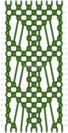 the pattern is shown in green, and it looks like an intricate piece of art