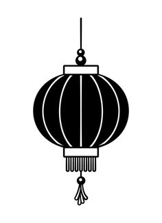 Chinese festival hanging lantern cartoon silhouette vector illustration. Traditional New year Asian lamp. Japanese Lantern Illustration, Chinatown Poster, Japanese Lanterns Drawing, Chinese Elements Design, Lantern Drawing Simple, Chinese Lantern Drawing, Asian Lamp, Chinese Vector, Chinese Icon