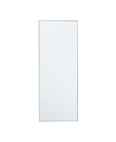 a white wall mounted mirror on the side of a wall in front of a white background