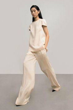 Laelia Straight Wide Leg Crepe Floor Length Pants - MEAN BLVD Clothing Photoshoot Ideas Products, Mean Blvd, Crepe Top, All White Outfit, Style Inspiration Spring, Color Crush, Crepe Fabric, Black Cream, Get Dressed