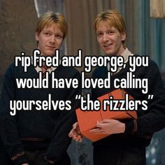 two young men standing next to each other with the caption rip fried and george you would have loved calling themselves