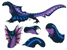 some type of creature with different colors and shapes