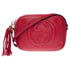 Gorgeous​ ​Gucci​ ​Soho​ ​bag​ ​in​ ​red​ ​leather,​ ​gold​ ​metal​ ​trim​ ​and​ ​adjustable​ ​shoulder​ ​strap​ ​in​ ​red​ ​leather​ ​allowing​ ​a​ ​shoulder​ ​or​ ​crossbody​ ​carry Zipper Inner​ ​lining​ ​in​ ​beige​ ​fabric​ ​and​ ​two​ ​patch​ ​pockets Signature:​ ​"Gucci​ ​made​ ​in​ ​Italy" Dimensions:​ ​21x15x7​ ​cm​ ​(8,2x5,9x2,7​ ​inches) Shoulder​ ​strap​ ​length:​ ​65cm​ ​(max)​ ​(25.5​ ​Inches) Reference:​ ​101895 General​ ​condition:​ ​7/10 In​ ​very​ ​good​ ​general​ ​condition​ ​ Gucci Shoulder Bag With Adjustable Strap For Shopping, Luxury Orange Coach Shoulder Bag, Gucci Red Shoulder Bag For Everyday Use, Luxury Red Bags With Leather Trim, Red Gucci Shoulder Bag, Gucci Red Shoulder Bag For Travel, Red Gucci Shoulder Bag For Shopping, Gucci Red Evening Bag, Gucci Soho Bag