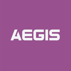 the aegis logo is shown on a purple background with white letters that read aegis