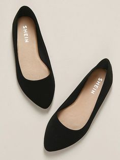 Wedges Heels, Fashion Shoes Flats, Classy Shoes, Black Plain, Stunning Shoes, Women Flats, Casual Flat Shoes