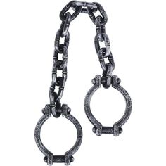 Get the ever-fashionable jailbird look without the attached felony! These Shackles on Chain feature realistic-looking old-fashioned manacles made of light weathered-looking plastic; because the only weight you need is that of your pending trial date on your conscience! Shackles on Chain are easy to slip over most adult wrists and bound together with a plastic chain measuring 34in. Asylum Halloween, Halloween Props Scary, Animated Halloween Props, Haunted Mansion Halloween, Halloween Party Themes, Halloween Party Favors, Skeleton Hands, Halloween Props