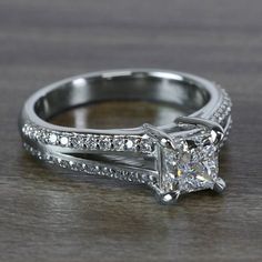 Princess Cut Engagement Ring, Princess Cut Engagement, Princess Cut Engagement Rings, Beautiful Princess, Split Shank, Princess Diamond, Princess Cut Diamonds, Princess Cut, Diamond Engagement Rings