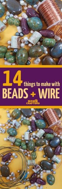 14 things to make with beads and wire - including awesome wire wrapping tutorials and DIY beading and jewelry making tutorials! You'll love these cool beaded wire crafts - super easy ideas for teens too and for beginners. #wirewrapping #jewelrymaking #diy #crafts #easycraft #teencrafts #beading #wirejewelry Things To Make With Beads, Wire Jewerly, Coin Purse Tutorial, Wire Wrapping Tutorial, Wire Jewelry Making, Jewerly Making, Easy Diy Jewelry, Things To Make, Wire Crafts